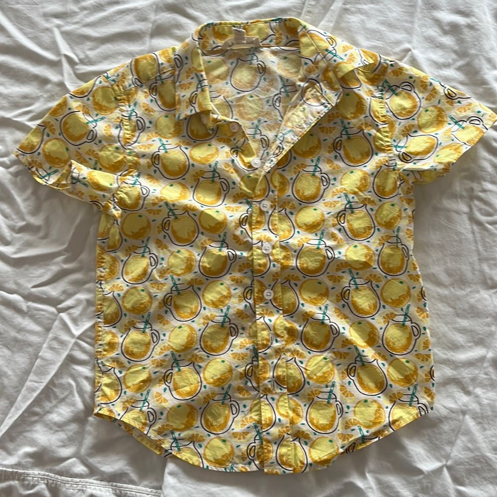 Boy Short Sleeve Collared Shirt